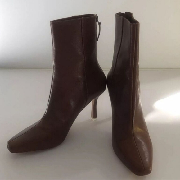 Black Suede Studio Laura Boots in Cognac - Picture 4 of 11